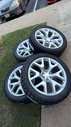24” Silver Honeycombs on 35x12.50R24 RT Tires $1600 CASH
