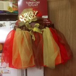 *NEW* Girls "Turkey Day" 2 pc Tutu Set Size 4-6