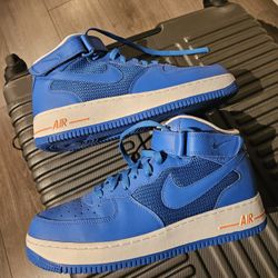 Nike Air Force Mid 9.5 (Blue/White/Orange)