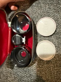 ✅  Vintage MADE IN JAPAN Petri Aux Lens Set Telephoto Wide Angle with Finder Case