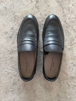 Banana Republic Black Leather Penny Loafers