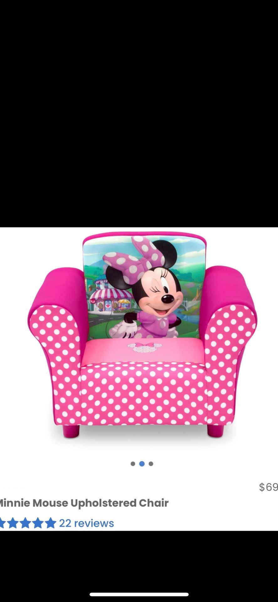 Minnie Mouse Upholstered Chair/ Minnie Mouse/ Disney/ Kids/ Toys/ Chair/ Furniture/ New