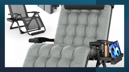 BRAND NEW – Heavy Duty XXL Zero Gravity Chair w/ Side Tray