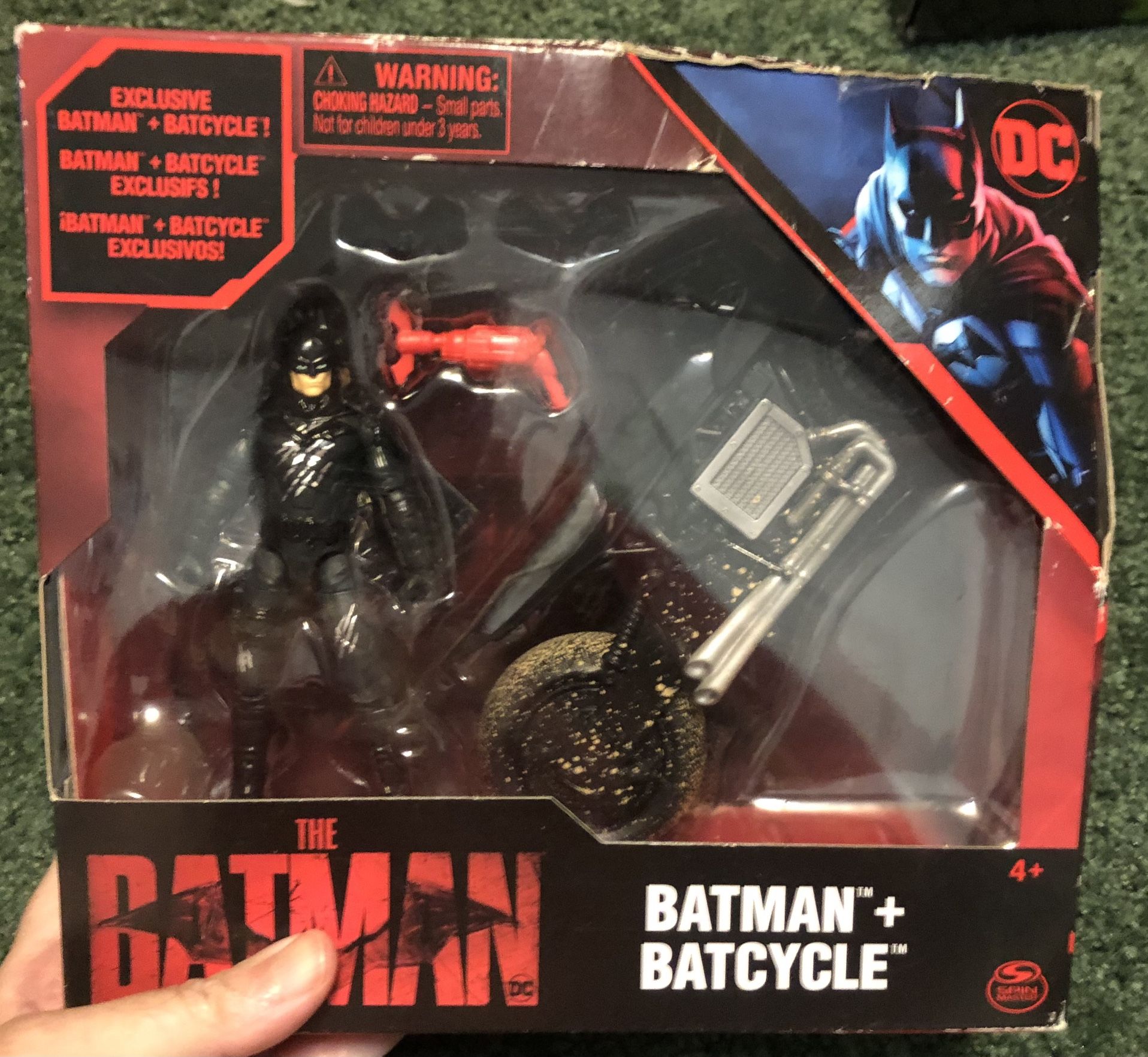 THE BATMAN & BATCYCLE FIGURE SET NEW