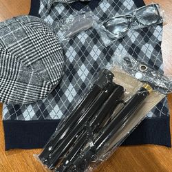 Old Man Costume Size 8-9 100 Days Of School