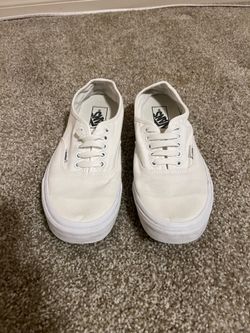 Mens White Vans Authentic Sneakers True White - Size 9.5