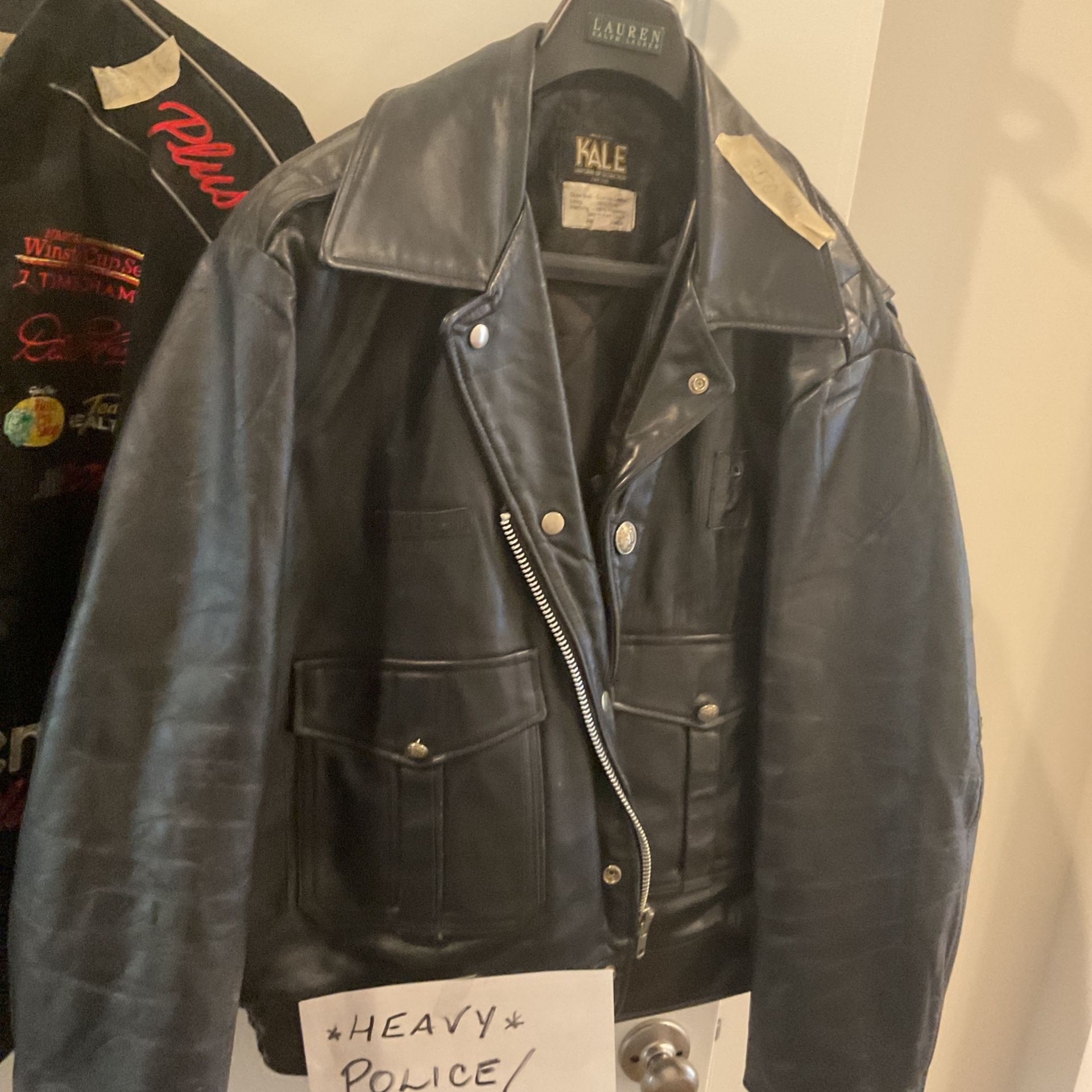 Genuine Cowhide, Jacket, Police Or Biker Jacket