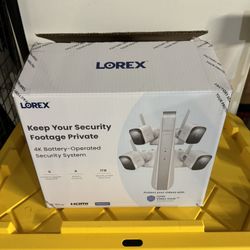 LOREX Mirage Series M10 4K 1TB NVR System With 4 Outdoor Batter Security Cameras