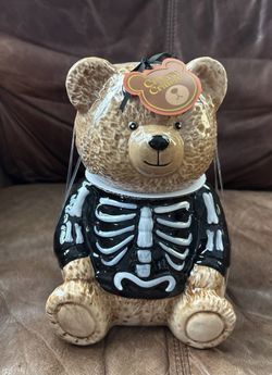 Halloween Bear Cookie Jar 