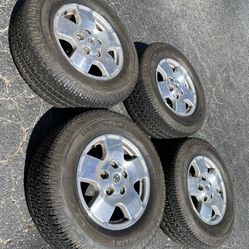 4 - 275/65r18 5x150 5x5.91 Stock Toyota Tundra Sequoia Lx470 Wheels Rims Alloy Good Michelin 80% Treads Tires