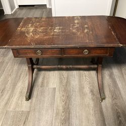 Antique Sheraton drop leaf sofa table