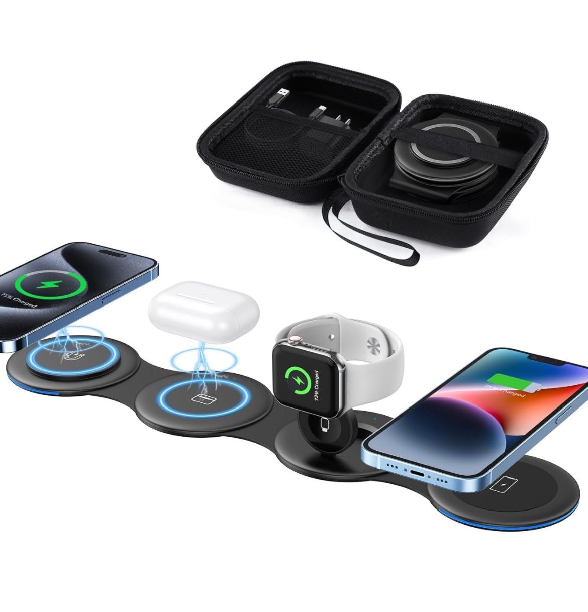 4-in-1 Wireless Charger Works With Any Qi Enabled Device