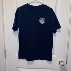 VANS Official Off The Wall Checkerboard Logos Men's Navy Blue T-Shirt size medium must pick up L