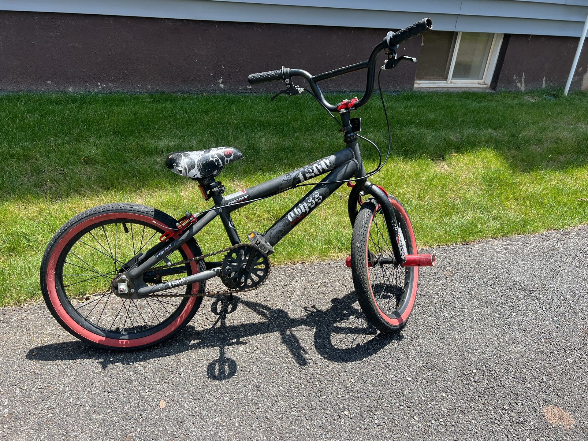 18'' Kids Freestyle BMX Bicycle Steel Frame Charcoal Gray