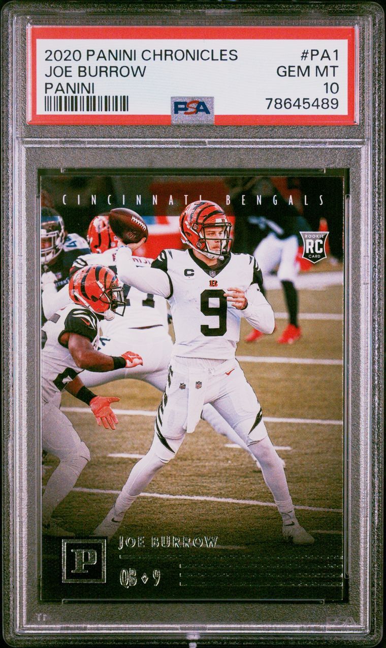 2020 Panini Chronicles Joe Burrow #PA1 PSA 10 Cincinnati Bengals