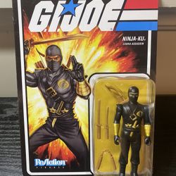 Super 7 ReAction -GI JOE NINJA KU Cobra Assassin Black Ninja 3.75