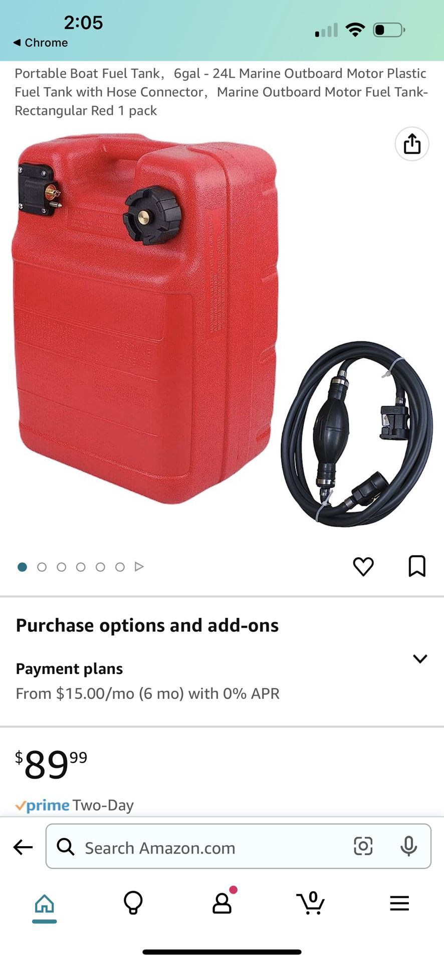 Brand New Outboard Boat Fuel Tank With Hose