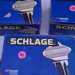 (3)-Schlage interior door knobs