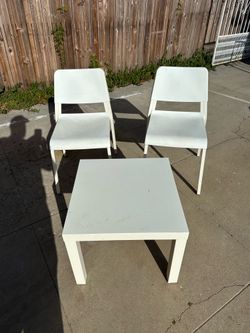 IKEA chairs and table