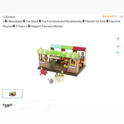 Lil woodzeez farmer's market toy set for kids