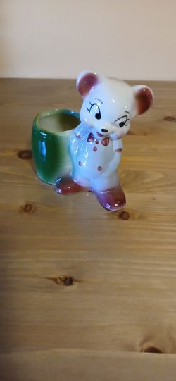 Vintage Mouse Planter