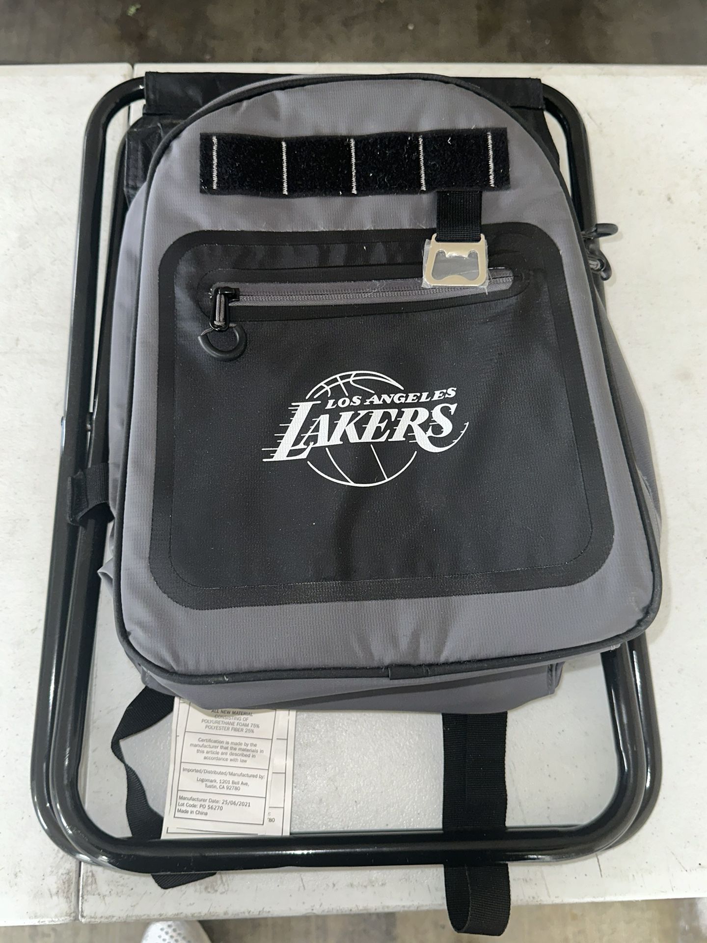Lakers Cooler Backpack Beach Chair Folding Stool
