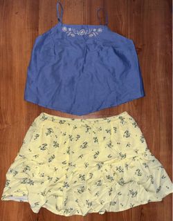 Top and skirt for young girls