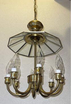 Eight Candle Bronze Lights Fixture, 12 inches in diameter