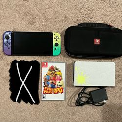 Nintendo Switch 1 OLED System + Mario RPG Game 