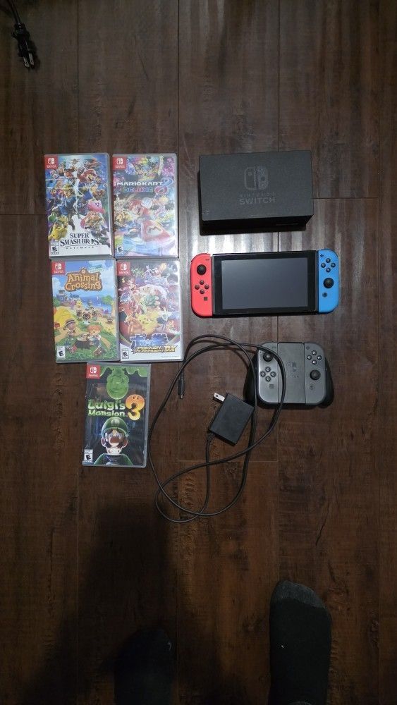 Nintendo Switch With Games 