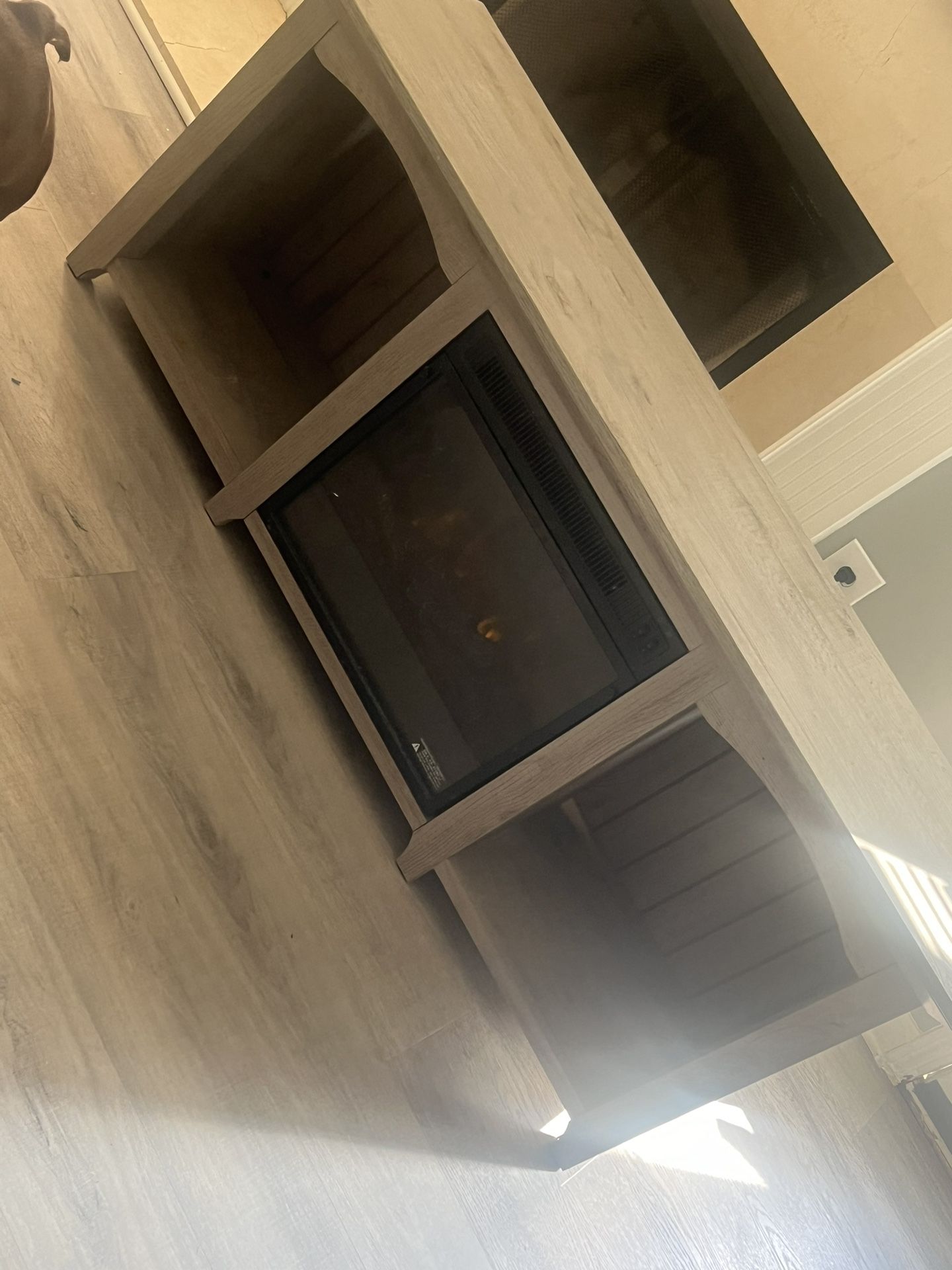 Grey Fireplace Tv Stand