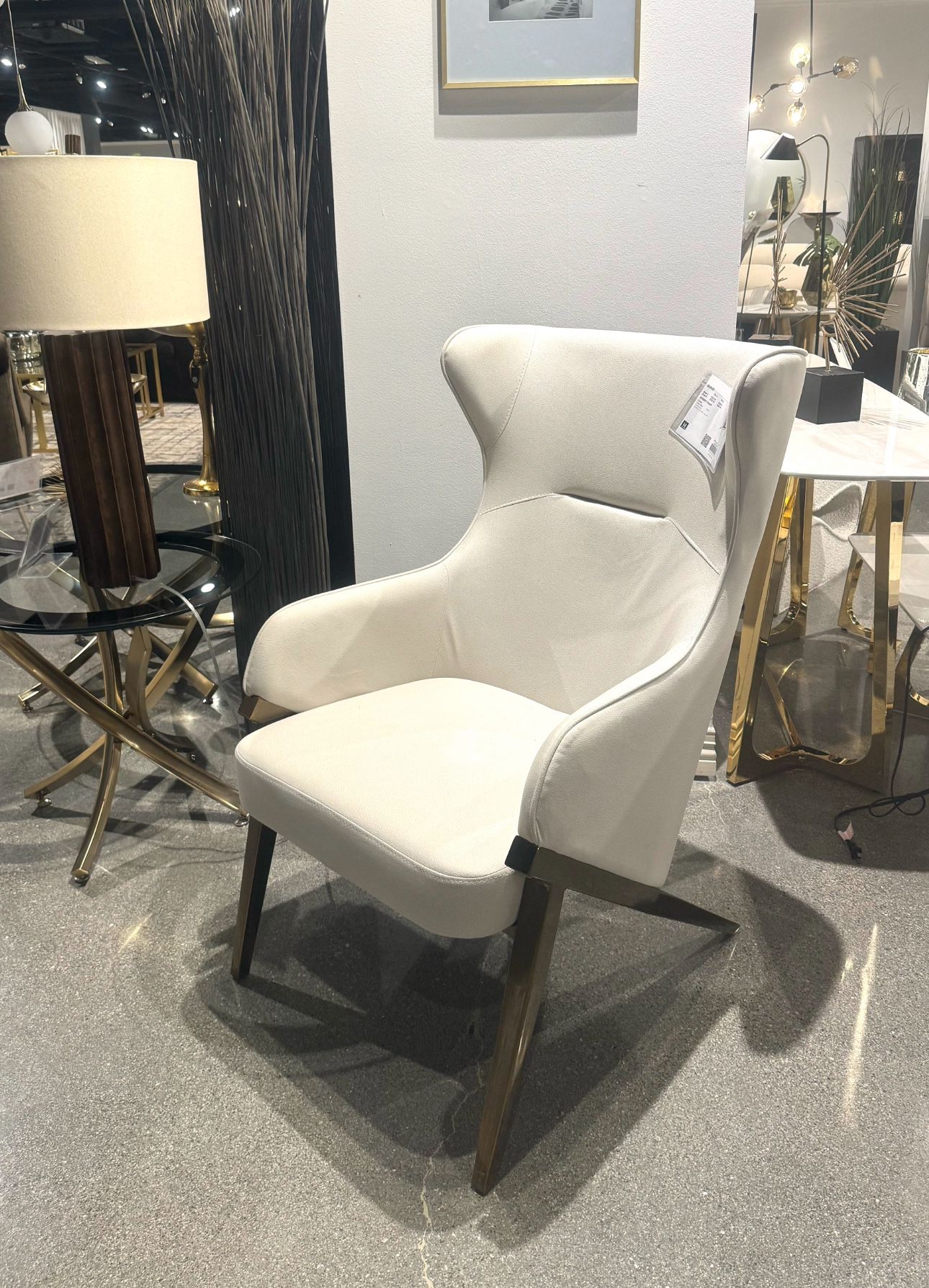 White Modern Accent Chair 