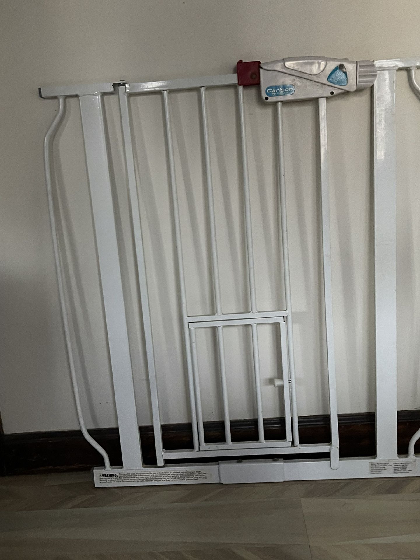 White Metal Dog Gate
