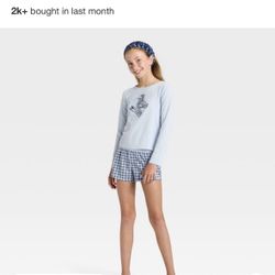 Girls' 2pc Long Sleeve Pajama Set with Spa Headband - art classâ„¢