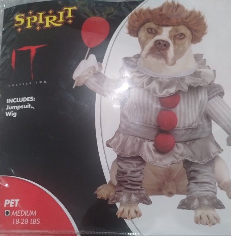 Dog Costume Pennywise New