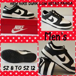 NEW NIKE DUNK LOW RETRO PANDA SZ 8 to SZ 12 Sneakers Shoes Men's in WHITE BLACK 1391