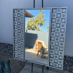 Mira square metal weaving, frame his hand crafted causing slight variations in design and color adding character and then individual to the piec piece