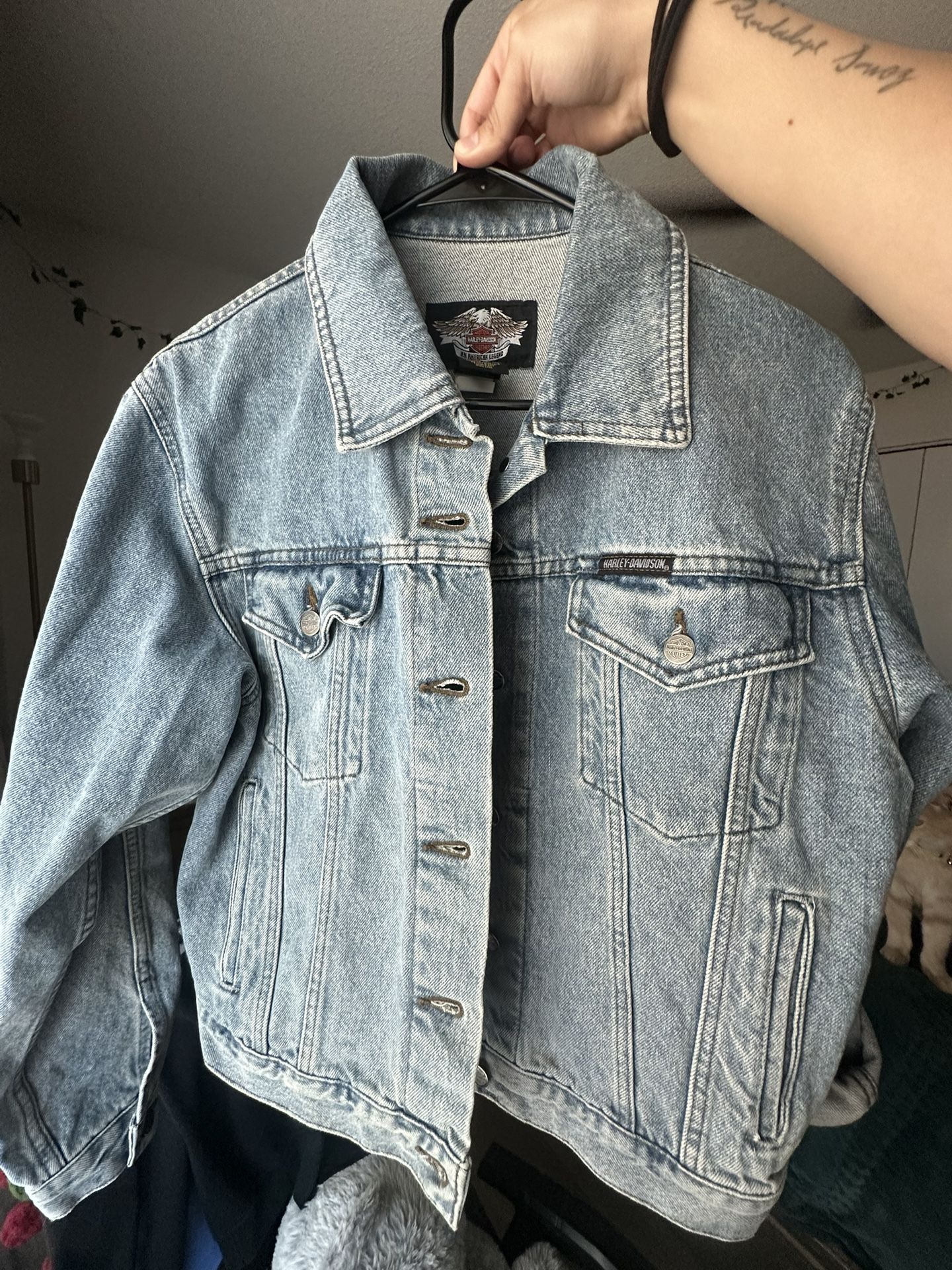 Vintage Harley Davidson Jean Jacket