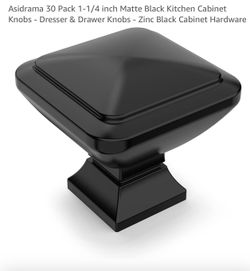 Kitchen drawer door pulls matte black modern
