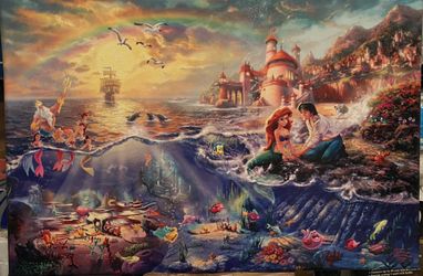 Thomas Kinkade Little Mermaid 12x18 SN Canvas