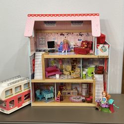 KidKraft Barbie Chelsea Cottage Doll House - Includes All Accessories Shown