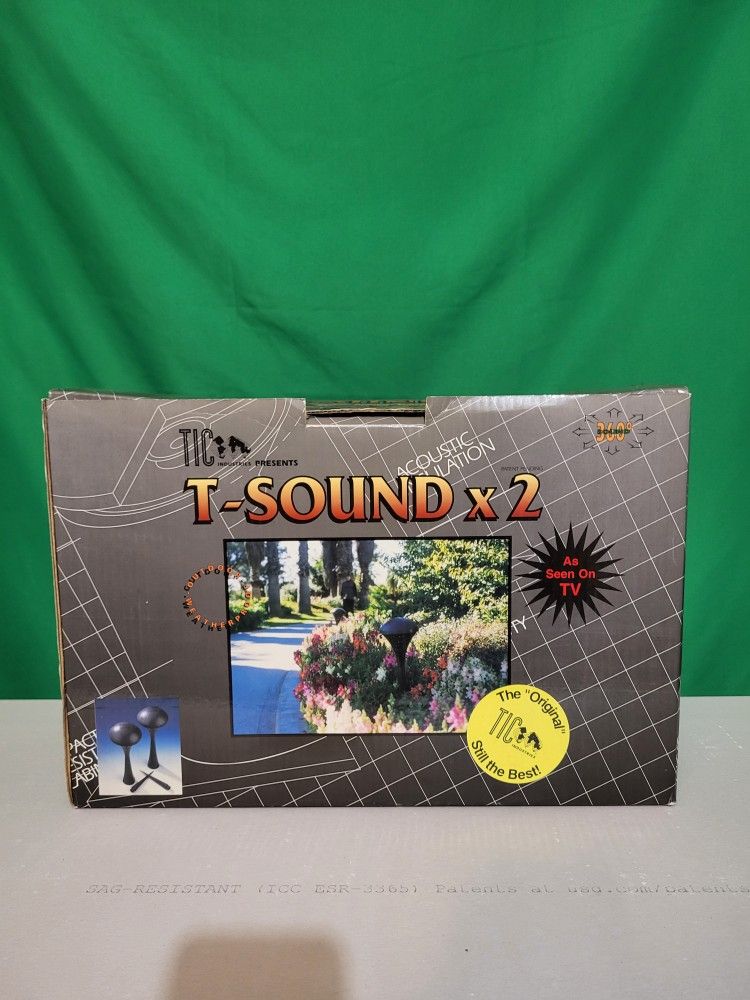 💥VINTAGE MCM Outdoor Speaker System GS 10 T - SOUND X 2 TIC IND.🆕 OPEN BOX