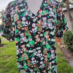 Large Scrubs Saint Patrick's Day 