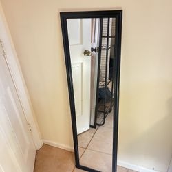 Full-length mirror black frame