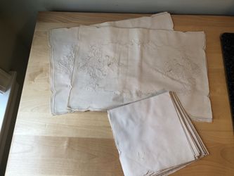 Embroidered placemats
