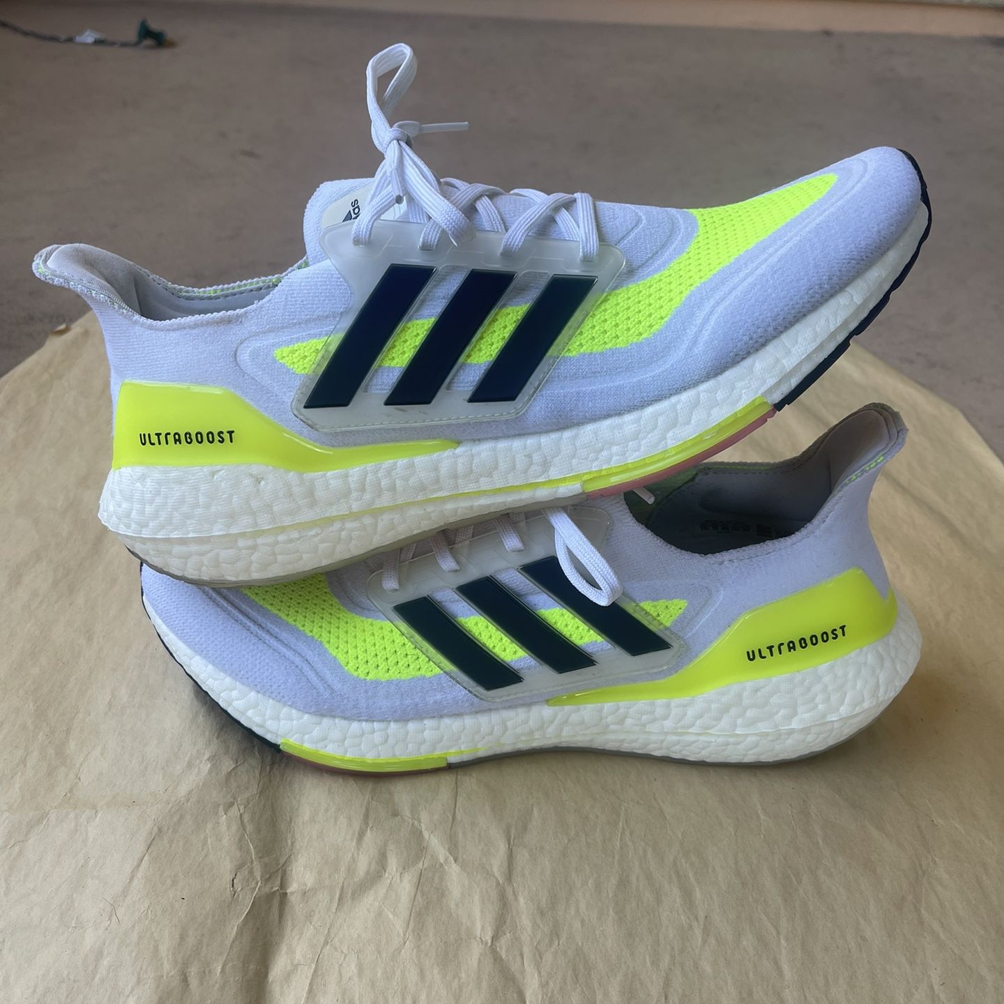 Adidas Ultraboost Solar Green/Black/White- Men’s 11.5