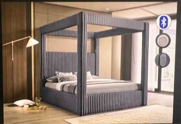 Grey bed queen