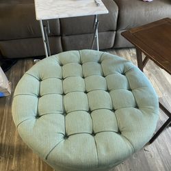 Round Teal Storage Coffee table Thing