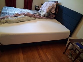 Brand new King size mattress memory foam  with bed frame