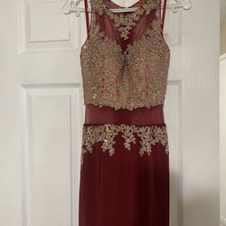 Burgundy Dress